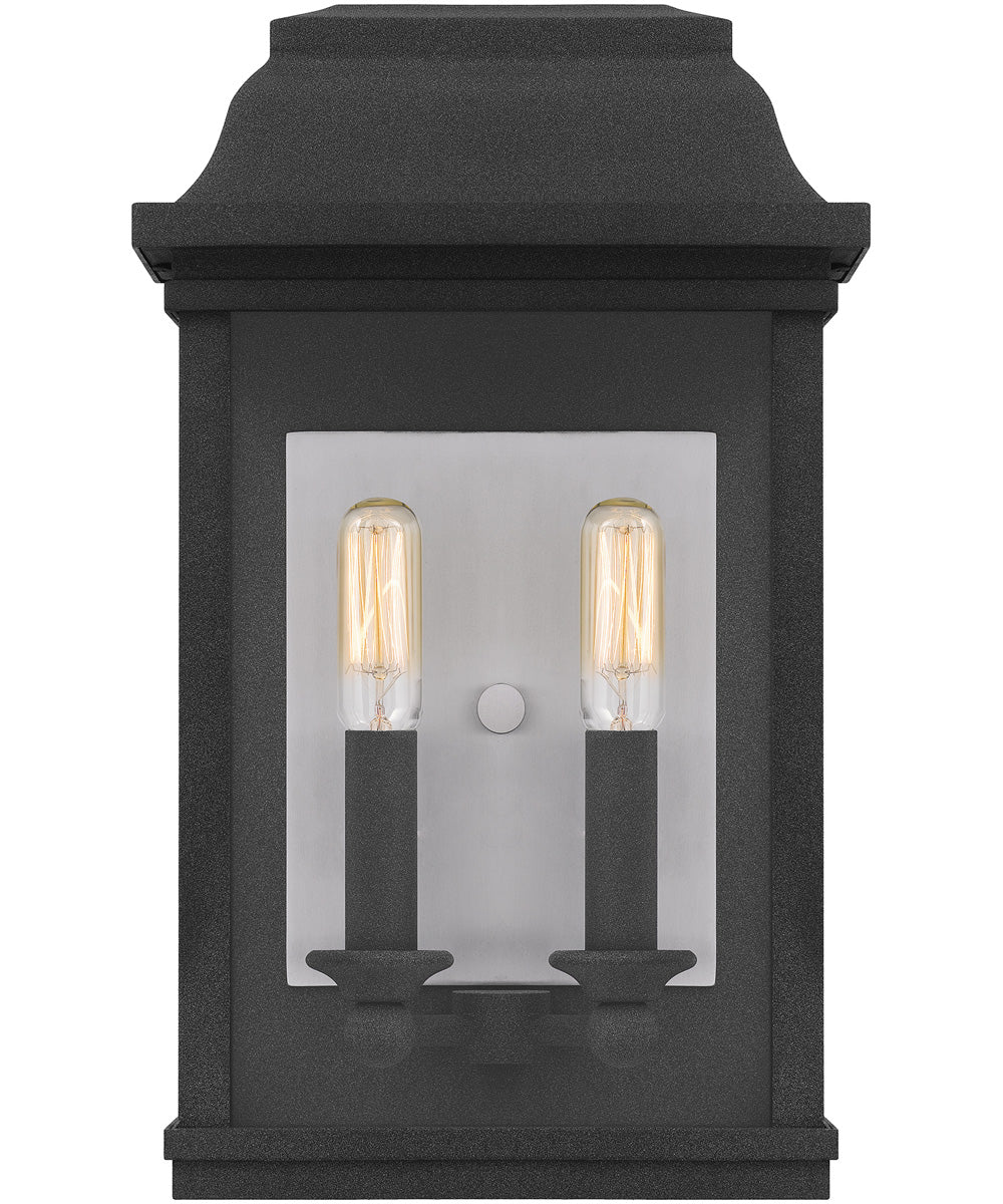 Berkley Medium 2-light Outdoor Wall Light  Coastal Armour Aluminum Mottled Black