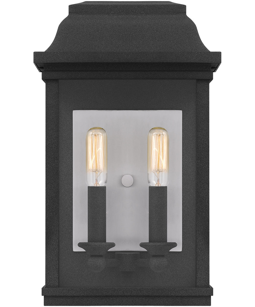 Berkley Medium 2-light Outdoor Wall Light Mottled Black
