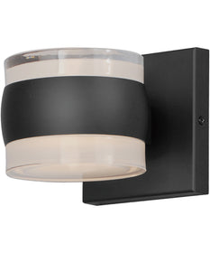 Modular Can 2-Light LED Sconce Black