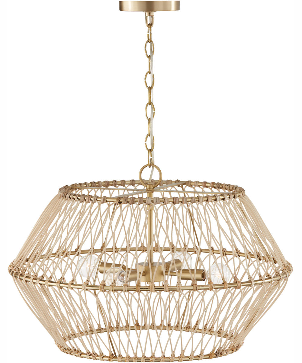 Wren 4-Light Pendant Matte Brass