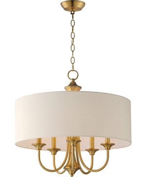 Bongo 5-Light Pendant Natural Aged Brass