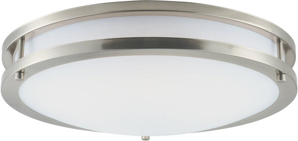 16"W Linear LED Flush Mount Satin Nickel