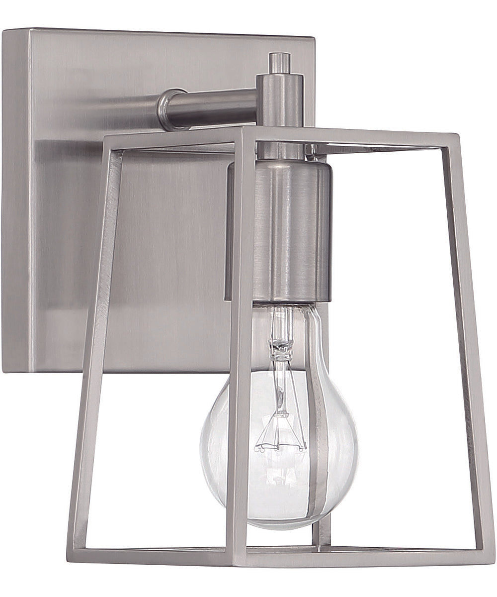 Dunn 1-Light Wall Sconce Brushed Polished Nickel