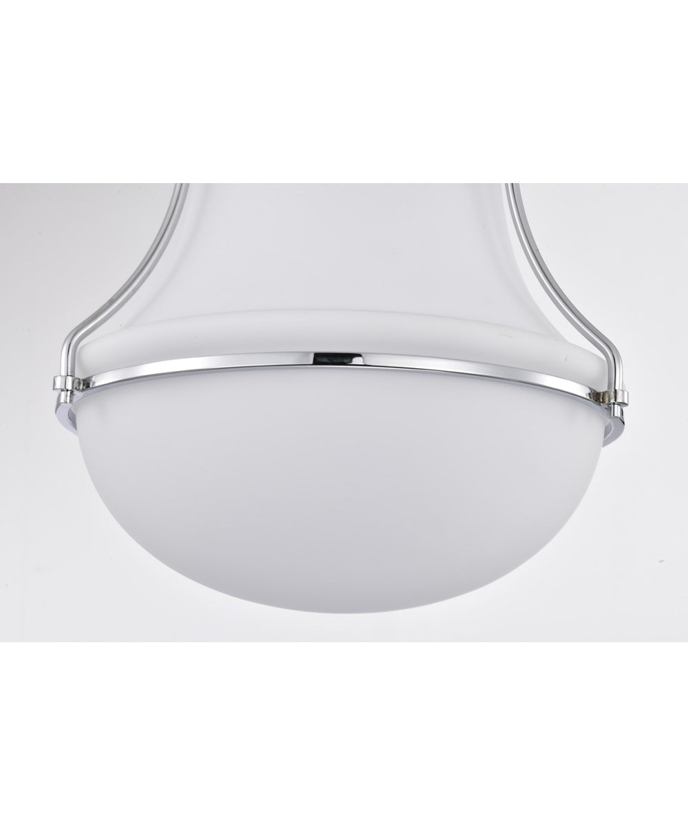 Valdora 1-Light Close-to-Ceiling Polished Nickel