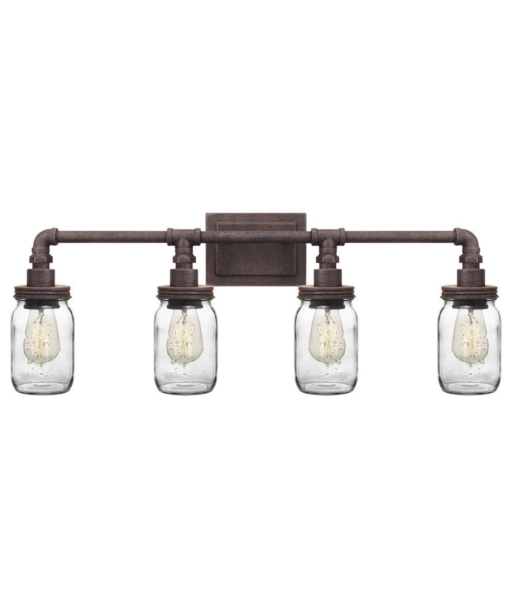 Squire Extra Large 4-light Bath Light Rustic Black