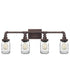 Squire Extra Large 4-light Bath Light Rustic Black