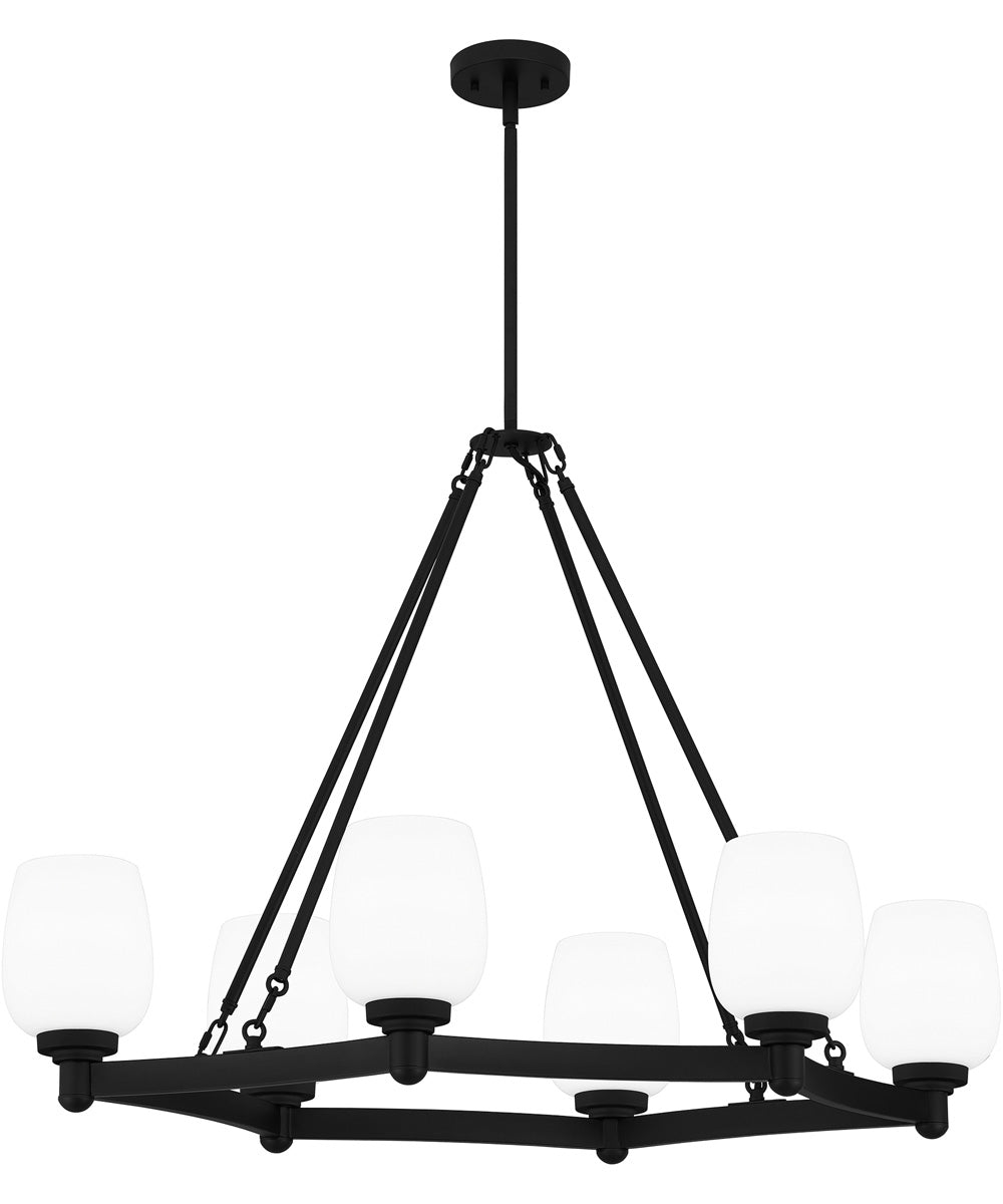 Penning Medium 6-light Island Light Matte Black