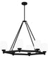 Penning Medium 6-light Island Light Matte Black