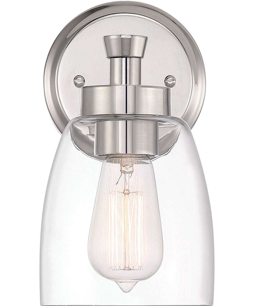Henning 1-Light Wall Sconce Polished Nickel