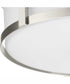 Gilliam 12--5/8 in. 2-Light New Traditional Flush Mount Brushed Nickel