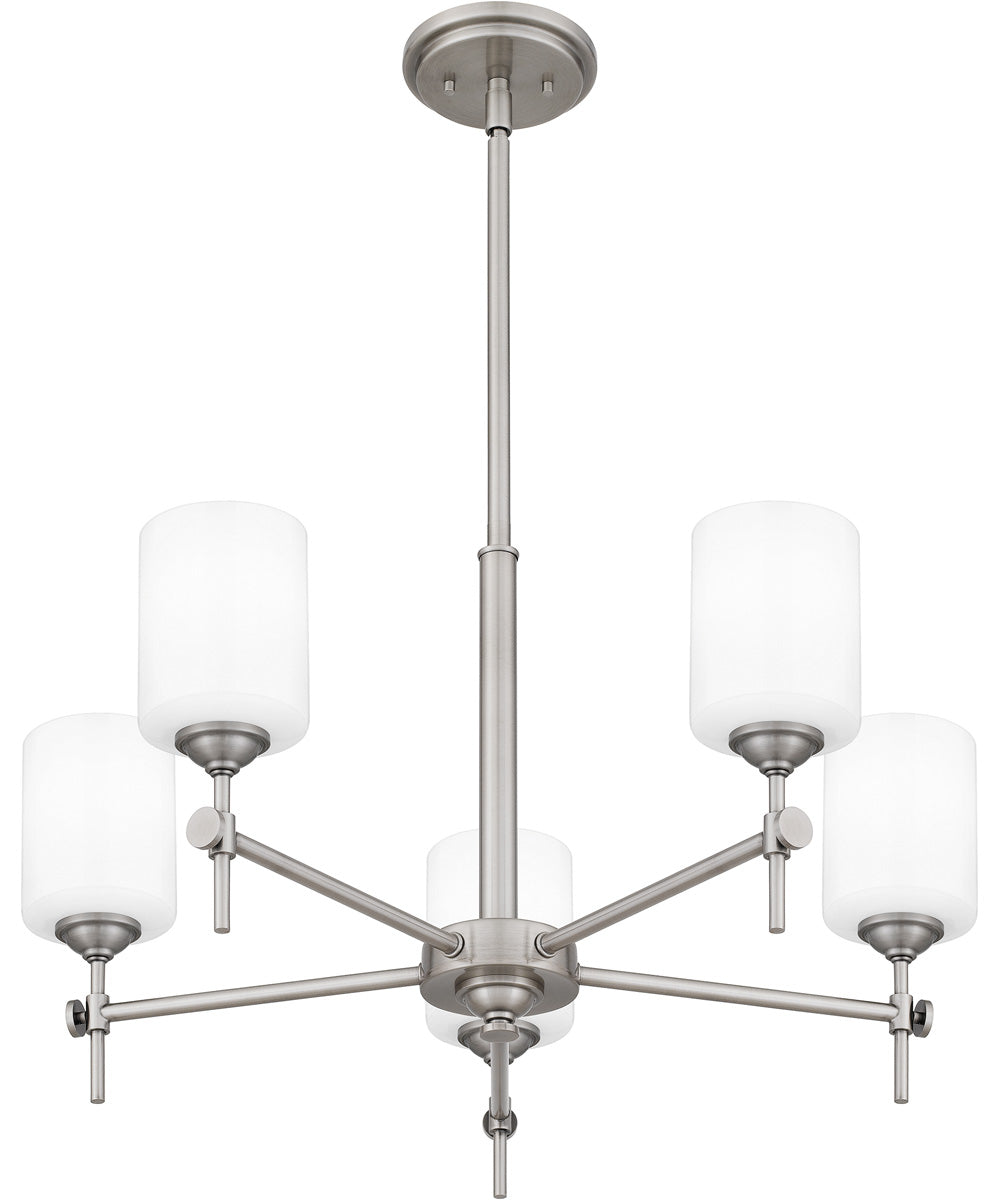 Aria 5-light Chandelier Antique Polished Nickel