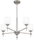 Aria 5-light Chandelier Antique Polished Nickel