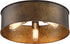 17"W Kettle 3-Light Close-to-Ceiling Weathered Brass