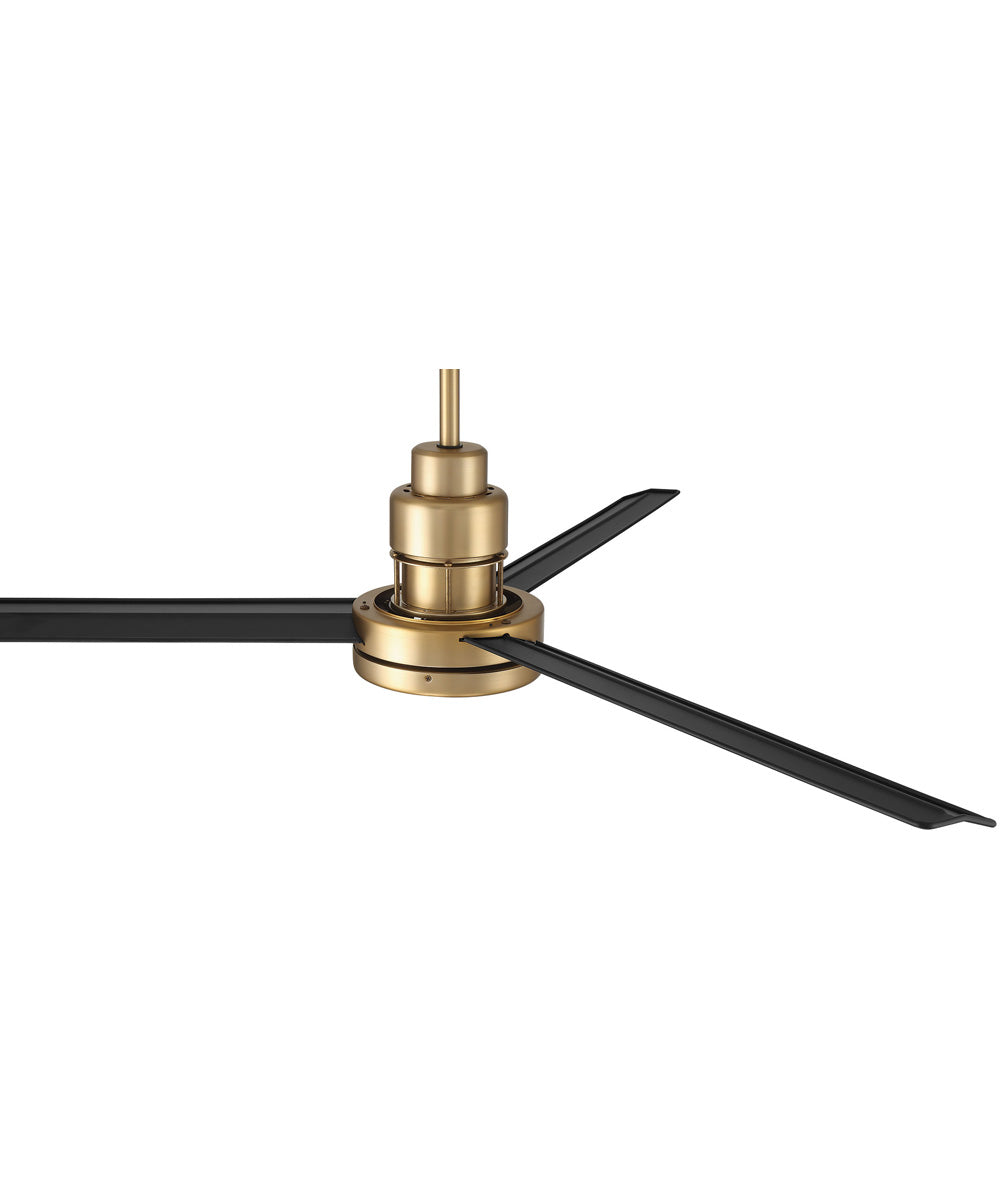 Mondo 54" Ceiling Fan (Blades Included) Satin Brass/Flat Black