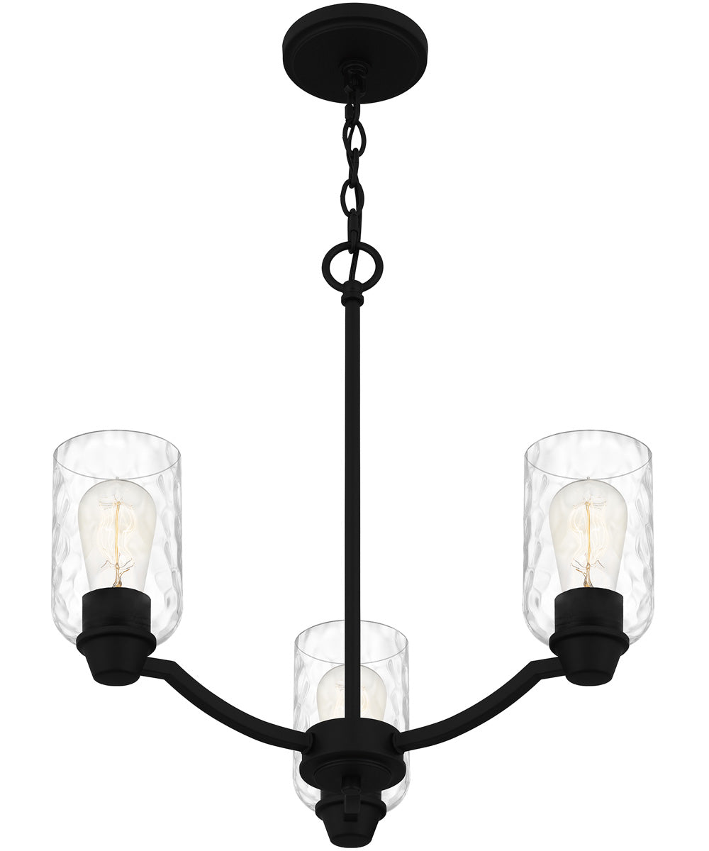 Acacia 3-light Chandelier Matte Black
