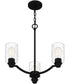 Acacia 3-light Chandelier Matte Black