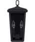 Donnelly 2-Light Outdoor Wall Mount Rain or Shine - Black with Clear Glass