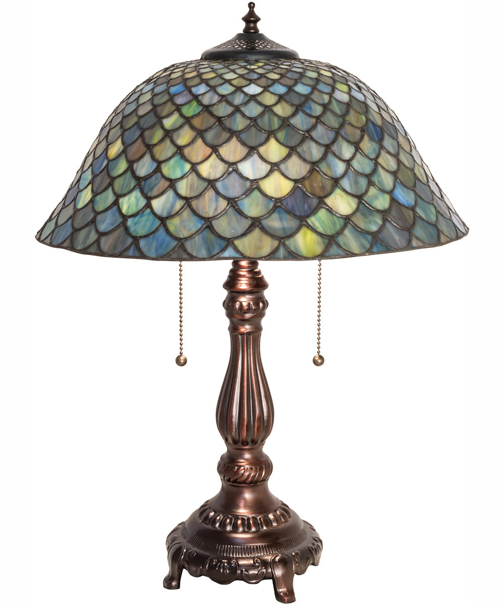 22" High Tiffany Fishscale Table Lamp
