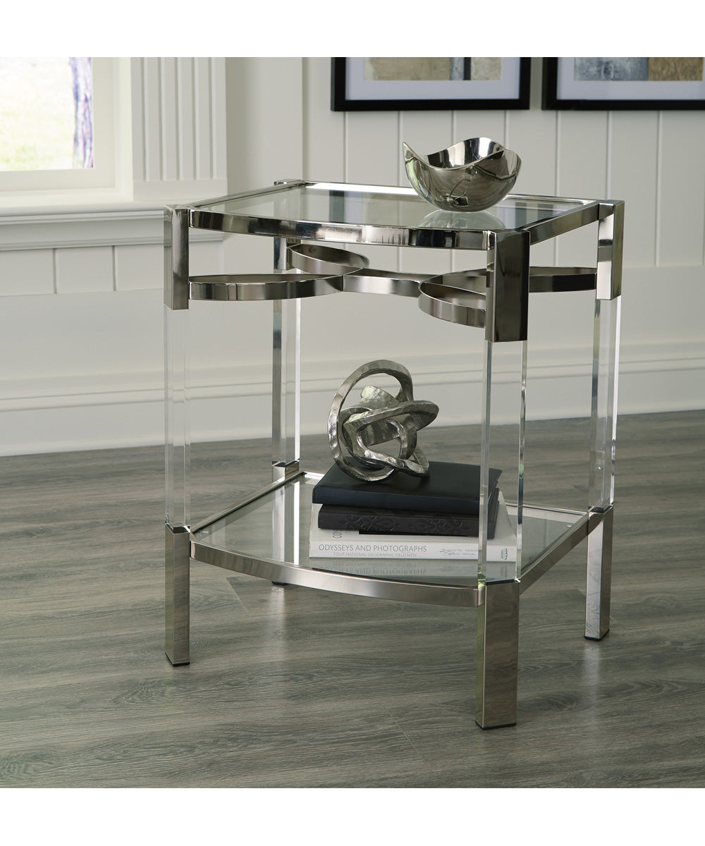 Chaseton Accent Table Clear/Silver