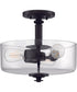 Dardyn 3-Light Convertible Semi Flush Flat Black