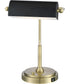 Caileb 1-Light Led Desk/Table Lamp Antique Brass/Black Shade