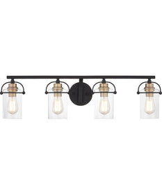 Emerson Extra Large 4-light Bath Light Matte Black