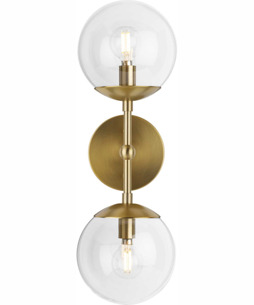 Atwell 2-Light Mid-Century Modern Wall Sconce Brushed Bronze