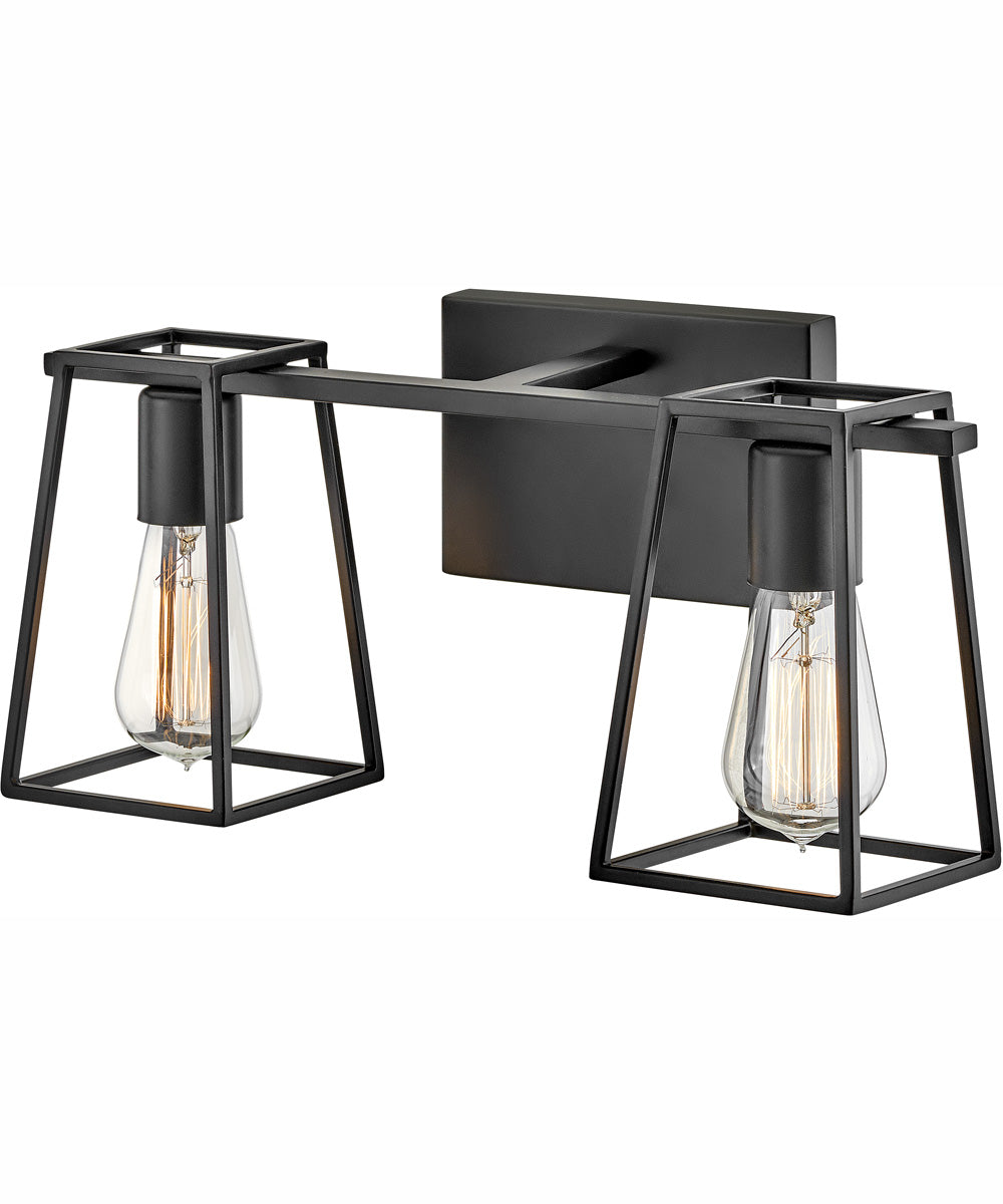 Filmore 2-Light Two Light Vanity in Black