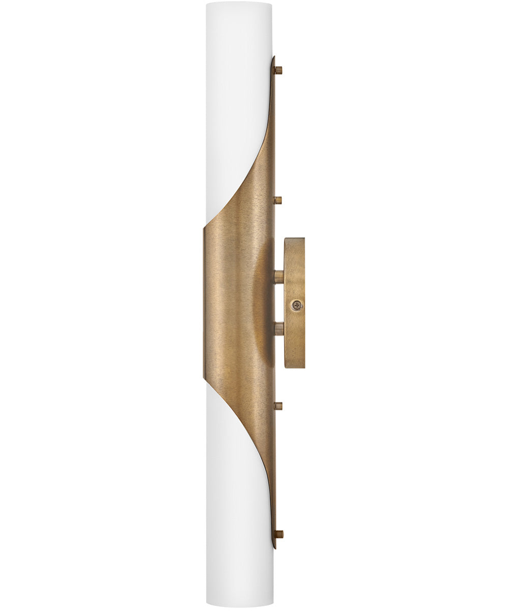 Grace LED-Light Medium LED Vanity in Textured Heritage Brass