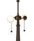 23"H Parker Poppy  2-Light Tiffany Table Lamp Brown