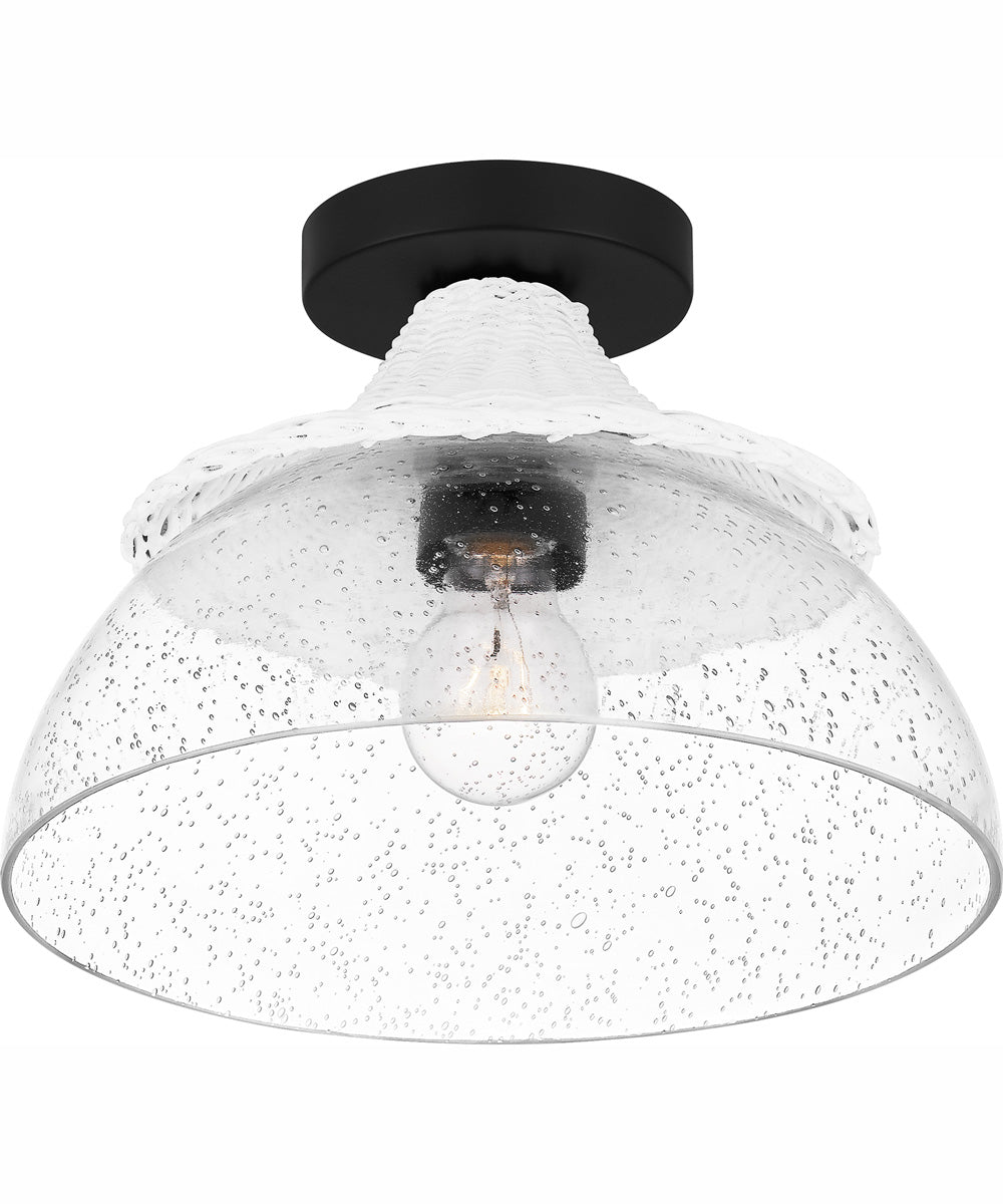 Otten Small 1-light Semi Flush Mount Matte Black