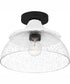 Otten Small 1-light Semi Flush Mount Matte Black