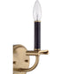 Stanza 1-Light Wall Sconce Flat Black/Satin Brass