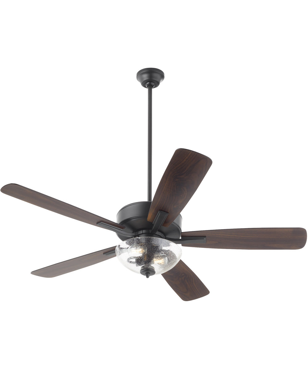 52" Ovation 2-light LED Ceiling Fan Matte Black
