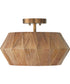 Nadeau 1-Light Semi-Flush Light Wood and Patinaed Brass