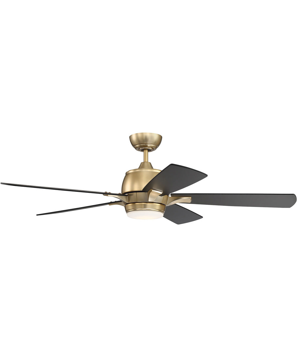 Stellar 1-Light LED Ceiling Fan (Blades Included) Satin Brass