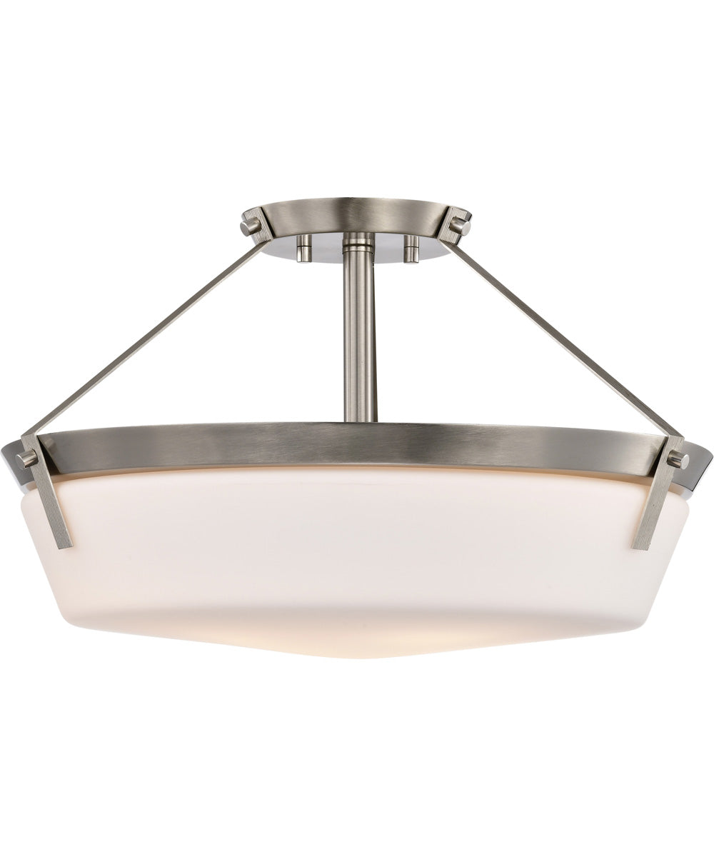 Rowen 4-Light Close-to-Ceiling Brushed Nickel