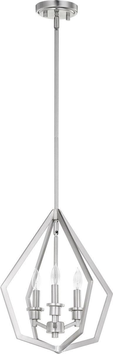 14"W Knox 3-light Pendant Satin Nickel