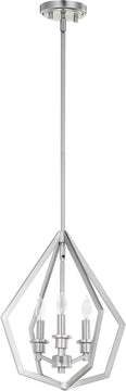 14"W Knox 3-light Pendant Satin Nickel