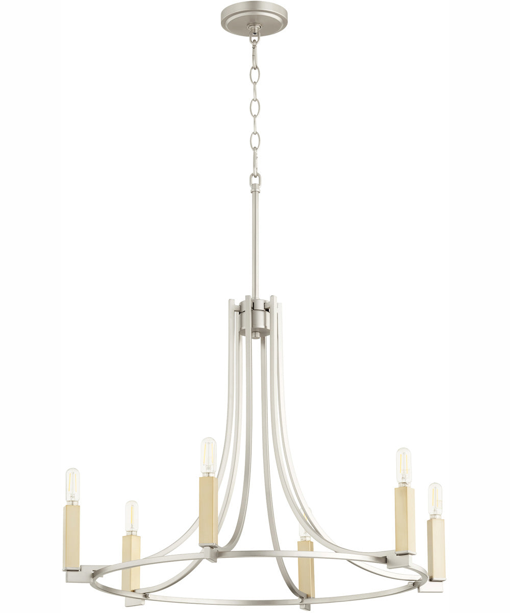Olympus 6-light Chandelier Satin Nickel