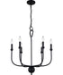 Blanche 6-light Chandelier Matte Black