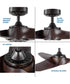 Manvel 60" Indoor/Outdoor 3-Blade DC Motor Transitional Ceiling Fan Walnut Antique Bronze
