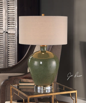 27"H Elva Emerald Table Lamp