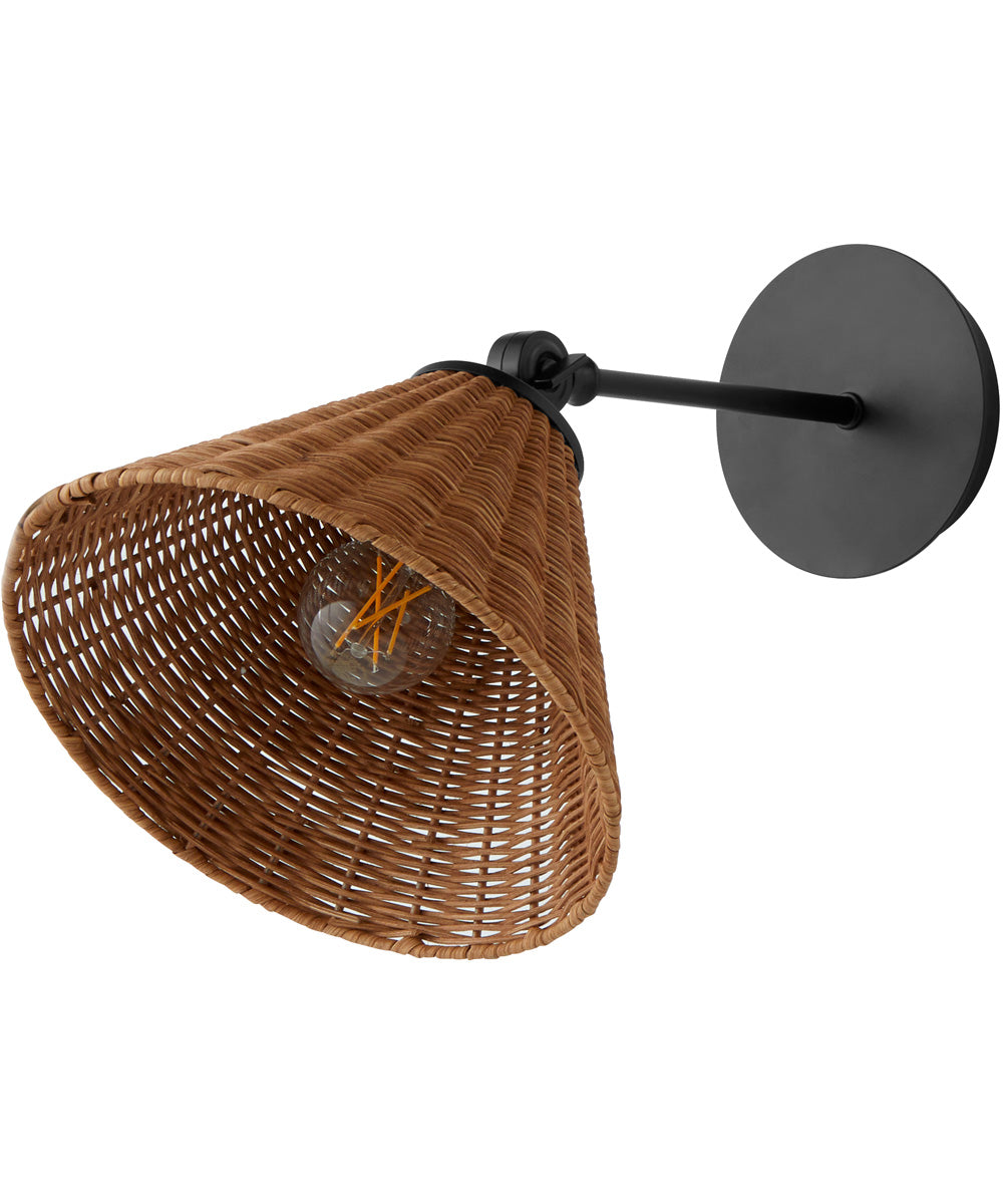 1-light Wall Mount Light Fixture Matte Black