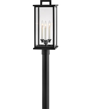 Weymouth 3-Light Large Outdoor Post Top or Pier Mount Lantern in Black