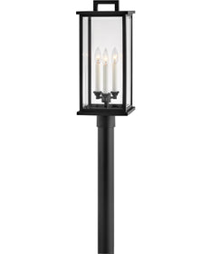 Weymouth 3-Light Large Outdoor Post Top or Pier Mount Lantern in Black