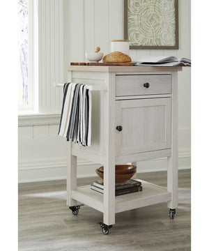 Boderidge Bar Cart Antique White