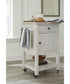 Boderidge Bar Cart Antique White
