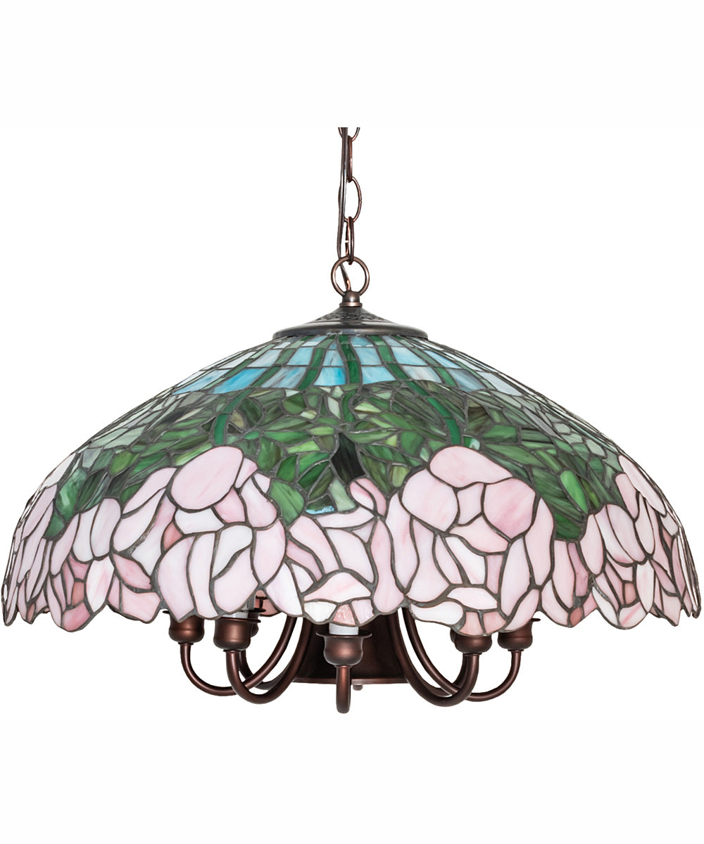 22" Wide Tiffany Cabbage Rose Pendant