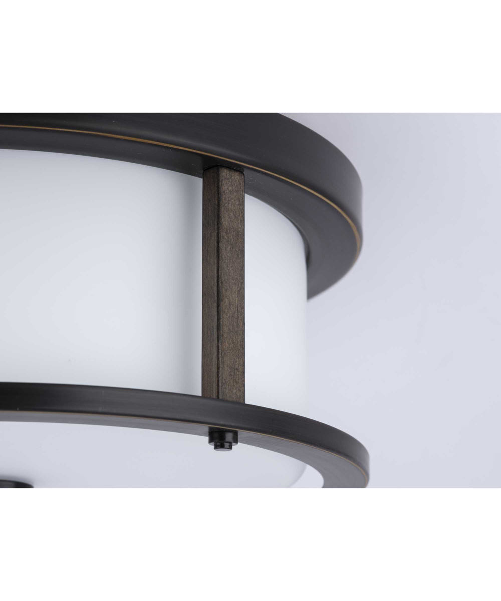 Mast 2-Light 13" Flush Mount Antique Bronze